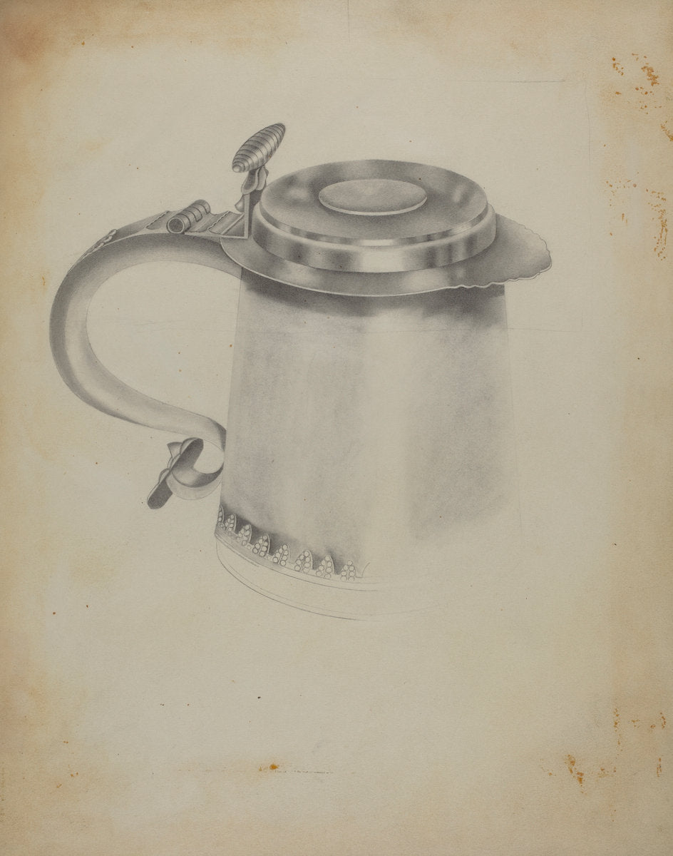 Silver Tankard by Matthew Mangiacotti (American, active c. 1935), 16X12"(A3)Poster Print