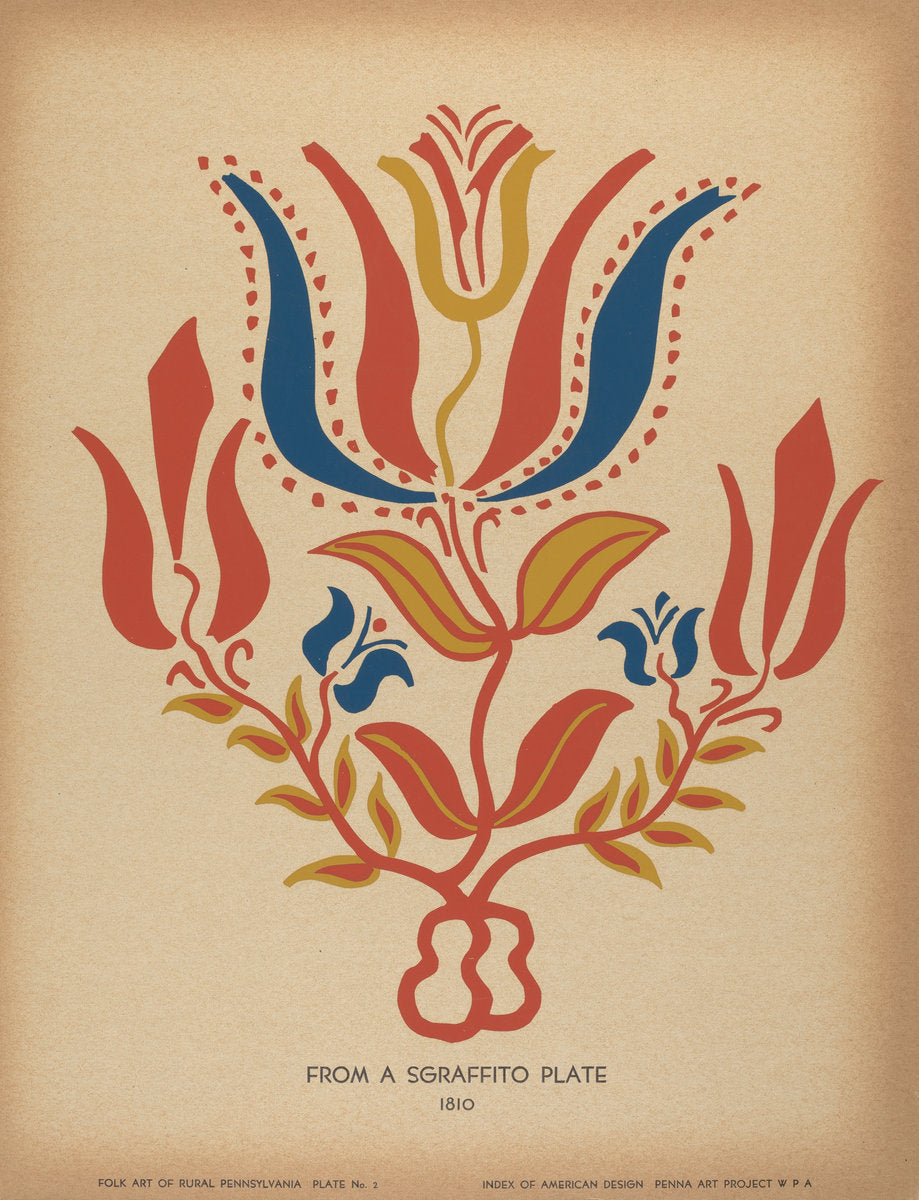 c. 1939 by American 20th Century (Plate 2: From Portfolio "Folk Art of Rural Pennsylvania"), 16X12"(A3)Poster Print