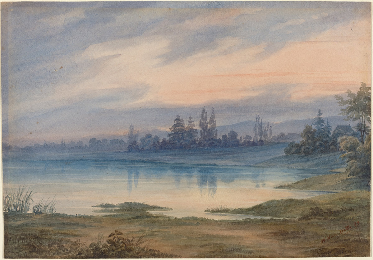 Landscape near Strasbourg Looking toward St. Gall by W. van Detta (Dutch, active 1870s), 16X12"(A3)Poster Print