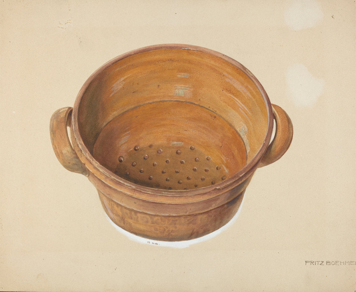 Zoar Colander by Fritz Boehmer (American, active c. 1935), 16X12"(A3)Poster Print