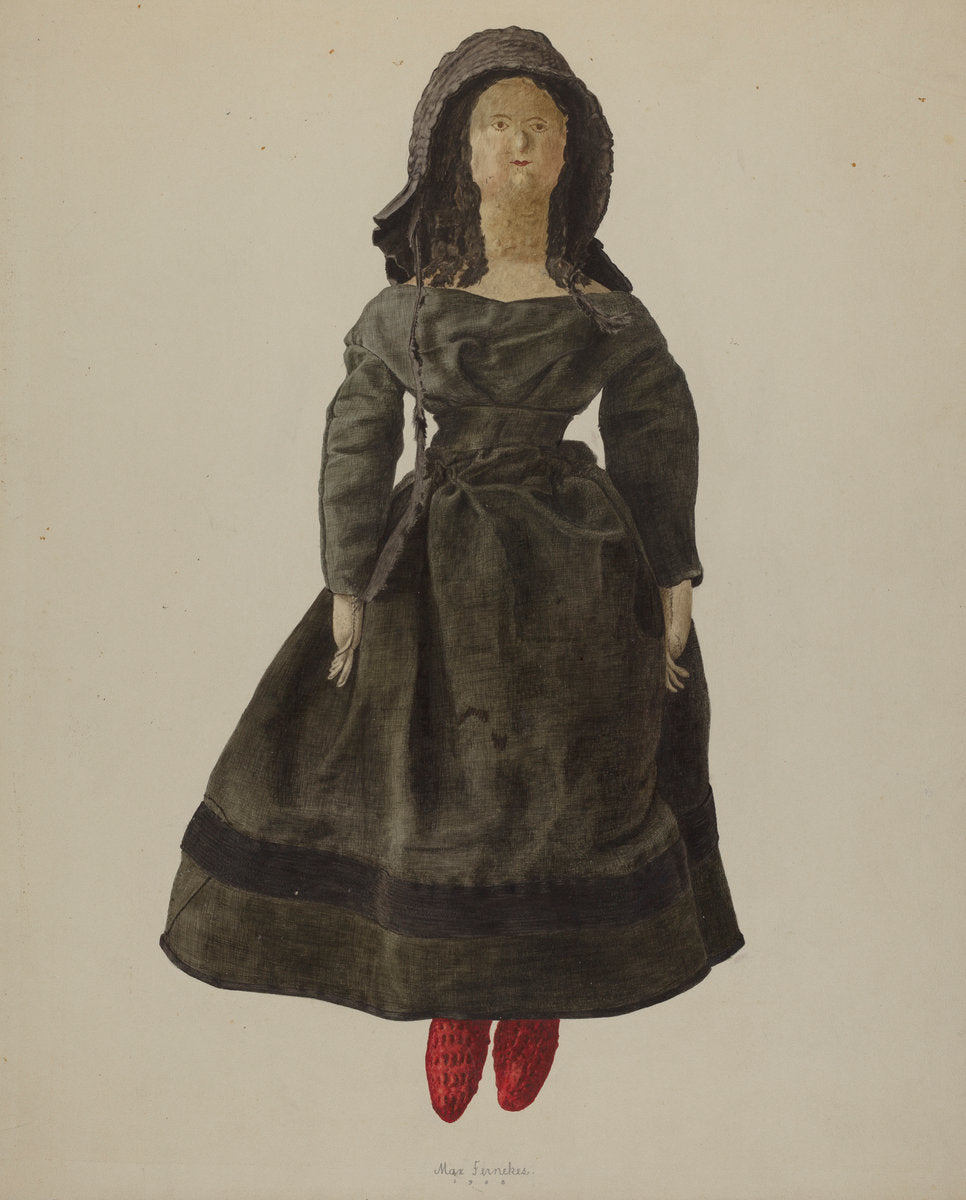 Quaker Doll by Max Fernekes (American, 1905 - 1984), 16X12"(A3)Poster Print