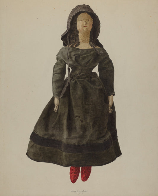 Quaker Doll by Max Fernekes (American, 1905 - 1984), 16X12"(A3)Poster Print