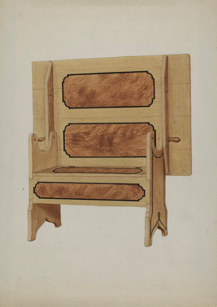 Pa. German Hutch Table by Rex F. Bush (American, active c. 1935), 16X12"(A3)Poster Print
