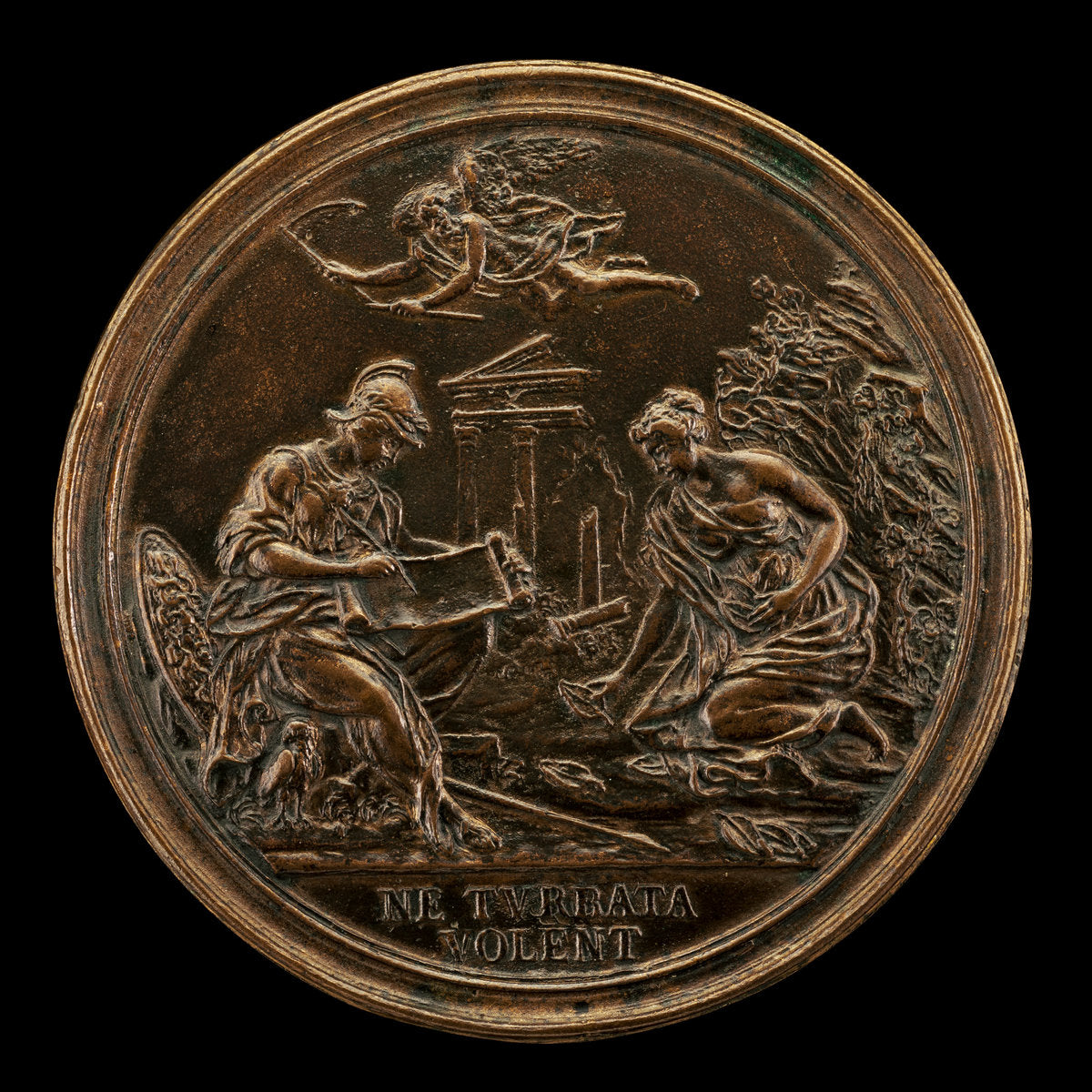 Allegory with Minerva, Time, and a Sybil [reverse] by Lorenzo Maria Weber (Florentine, 1697 - c. 1765), 16X12"(A3)Poster Print