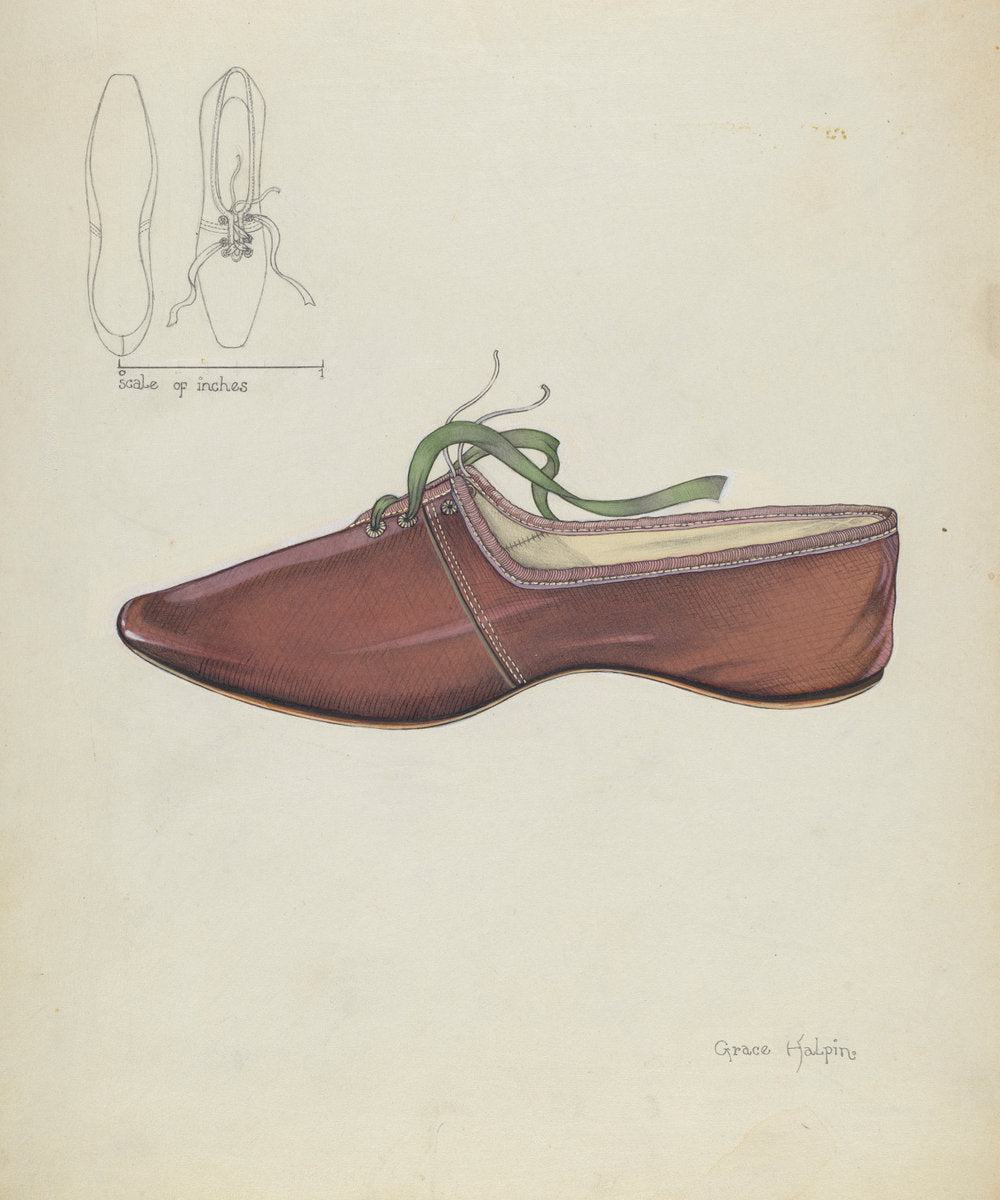 Woman's Slipper by Grace Halpin (American, active c. 1935), 16X12"(A3)Poster Print