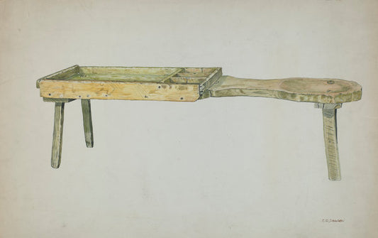 Shoe Bench by Clarence W. Dawson (American, active c. 1935), 16X12"(A3)Poster Print