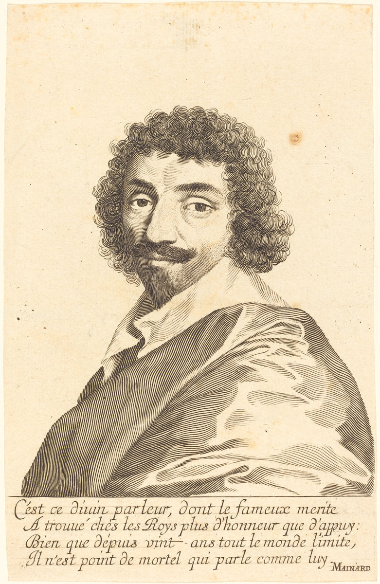 Jean-Louis Guez de Balzac by Claude Mellan (French, 1598 - 1688), 16X12"(A3)Poster Print