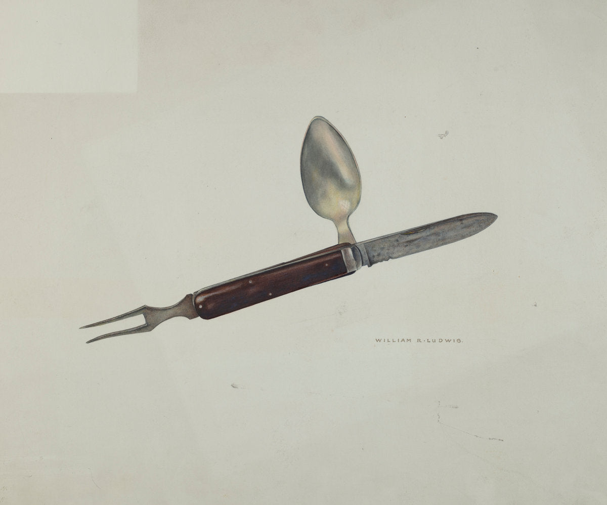 Cutlery Kit by William Ludwig (American, active c. 1935), 16X12"(A3)Poster Print