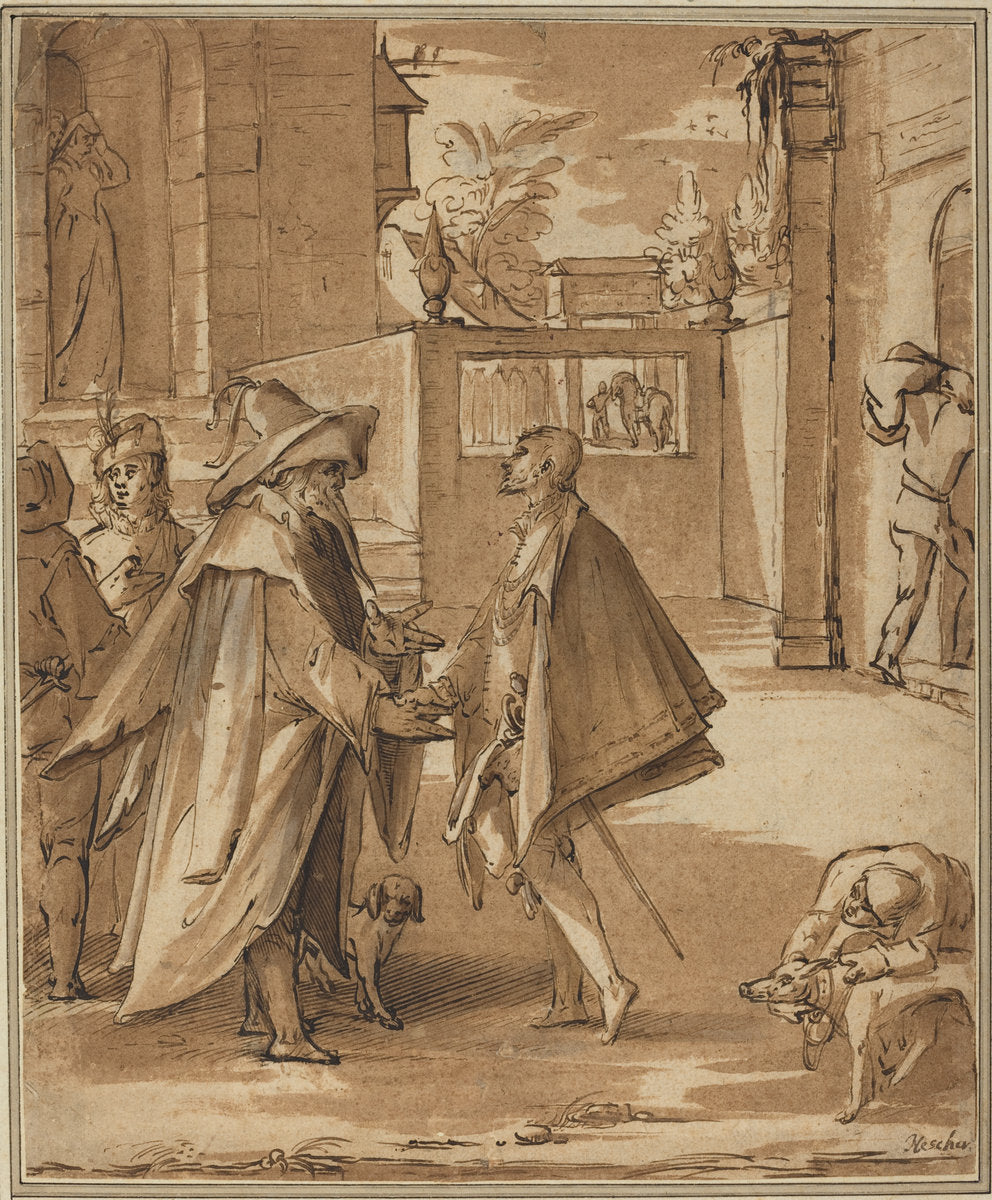The Departure of the Prodigal Son by Karel van Mander I (Netherlandish, 1548 - 1606), 16X12"(A3)Poster Print