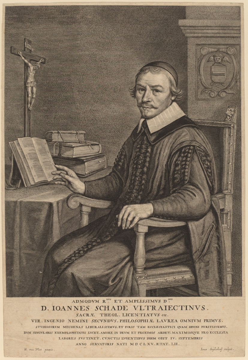 Johannes Schade by Jonas Suyderhoff after Hendrik Cornelisz van Vliet (Dutch, c. 1613 - 1686), 16X12"(A3)Poster Print