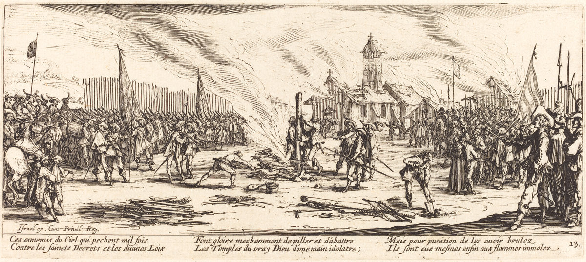 The Stake by Jacques Callot (French, 1592 - 1635), 16X12"(A3)Poster Print