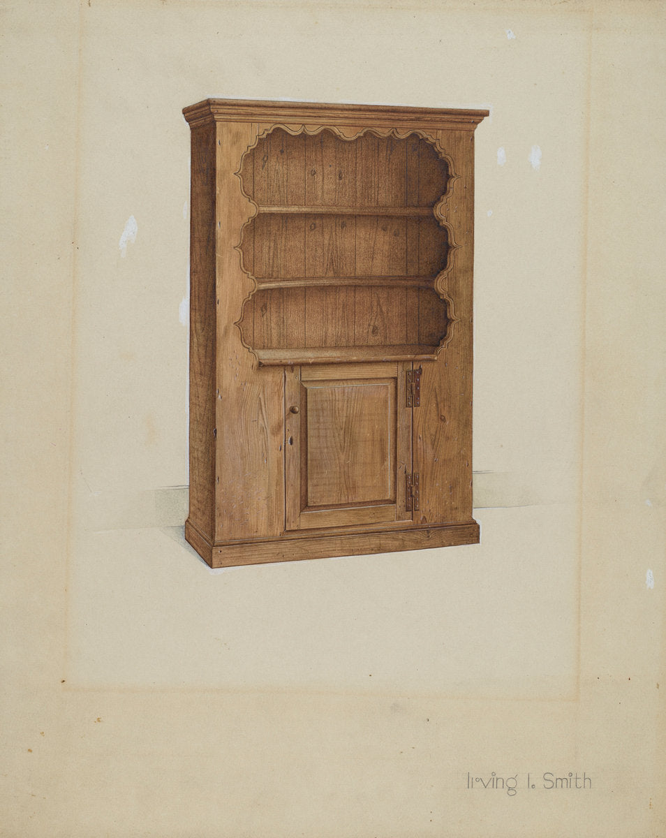 Dresser or Cupboard by Irving I. Smith (American, active c. 1935), 16X12"(A3)Poster Print