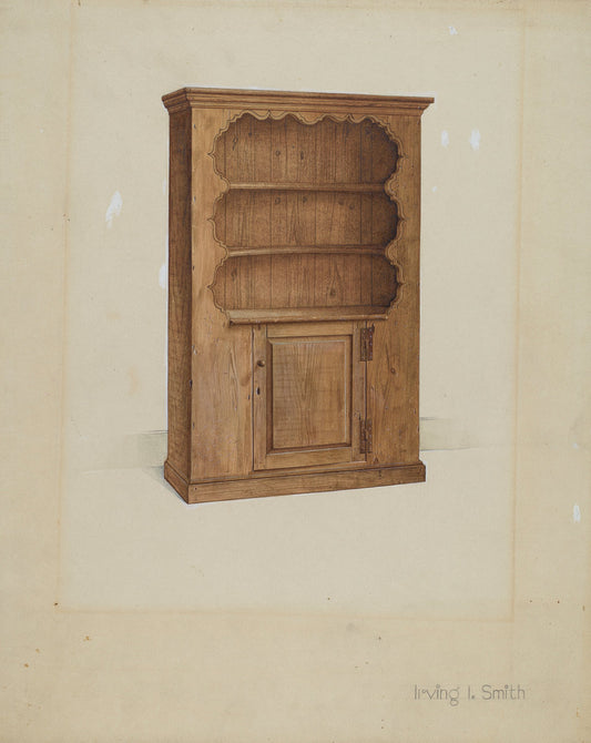 Dresser or Cupboard by Irving I. Smith (American, active c. 1935), 16X12"(A3)Poster Print
