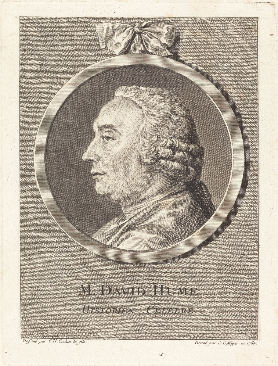 M. David Hume by Simon Charles Miger after Charles-Nicolas Cochin II (French, 1736 - 1820), 16X12"(A3)Poster Print
