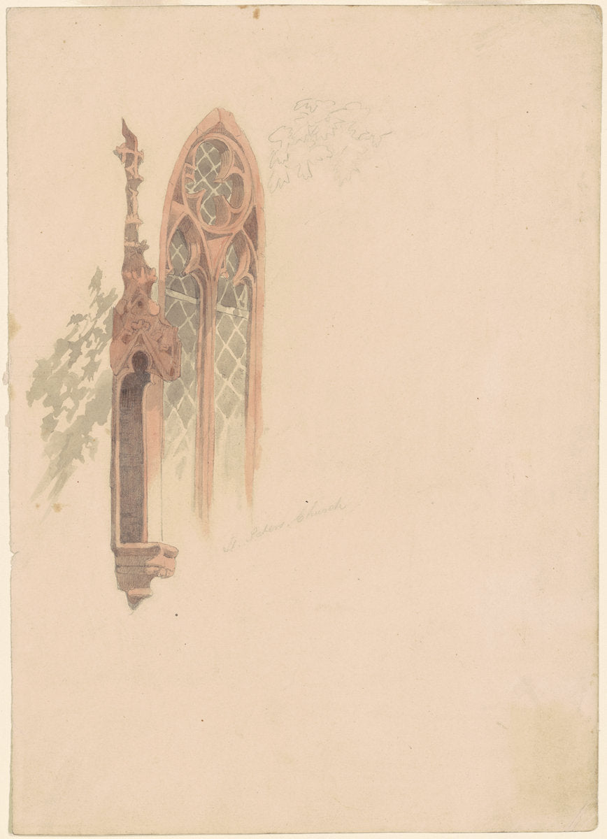 St. Peter's Church by Emanuel Gottlieb Leutze (American, born Germany, 1816 - 1868), 16X12"(A3)Poster Print