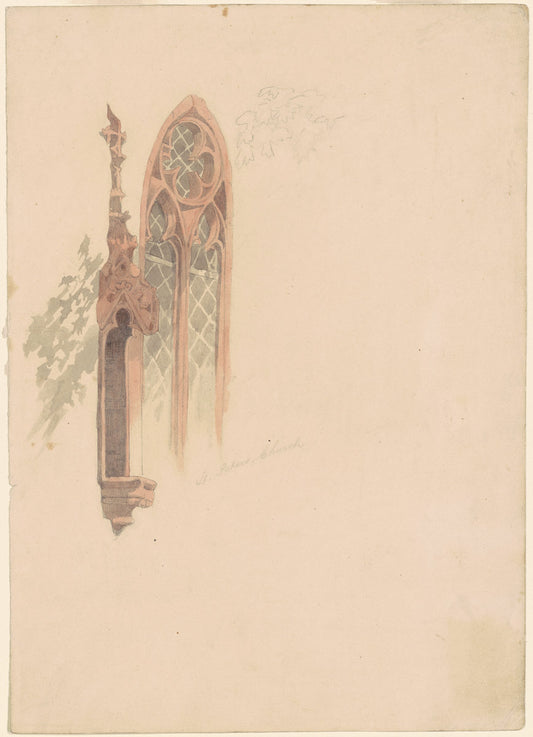 St. Peter's Church by Emanuel Gottlieb Leutze (American, born Germany, 1816 - 1868), 16X12"(A3)Poster Print