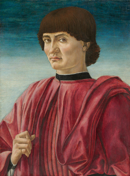 Portrait of a Man by Andrea del Castagno (Florentine, before 1419 - 1457), 16X12"(A3)Poster Print