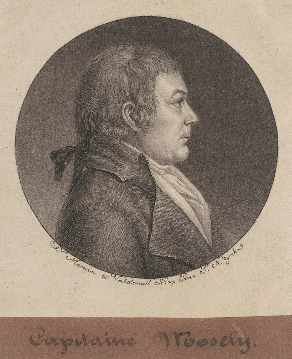 Joseph Mosely by Charles B. J. Févret de Saint-Mémin (French, 1770 - 1852), 16X12"(A3)Poster Print