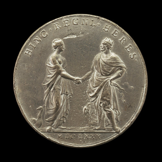 Juno Sealing Marriage Pact with Jupiter [reverse] by Arvid Karlsteen (Swedish, 1647 - 1718), 16X12"(A3)Poster Print