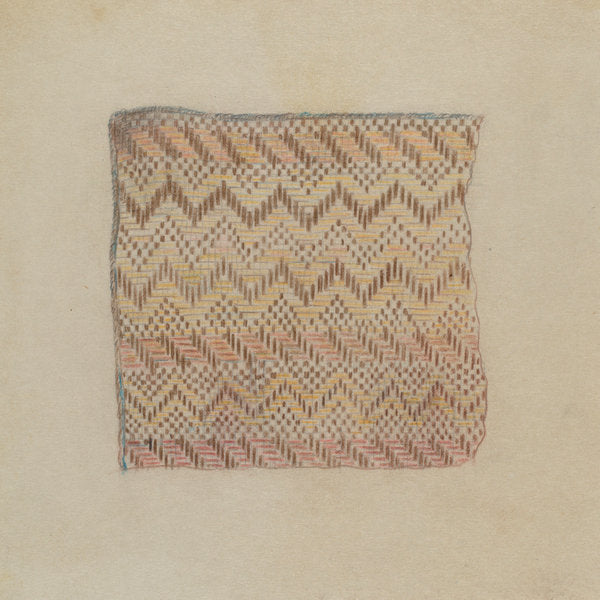 Section of Mat by Mary Berner (American, active c. 1935), 16X12"(A3)Poster Print
