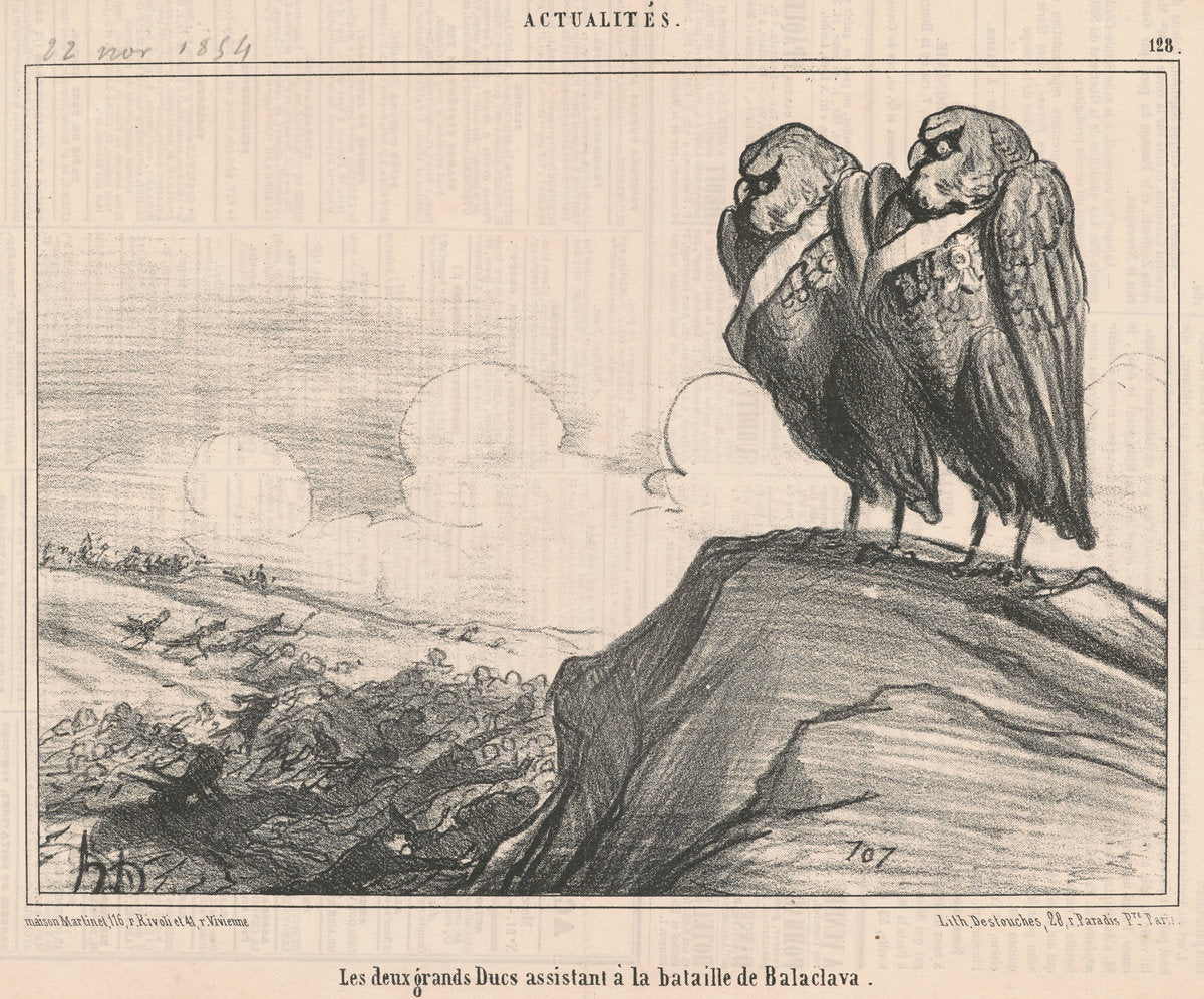 Les deux grands ducs ... by Honoré Daumier (French, 1808 - 1879), 16X12"(A3)Poster Print