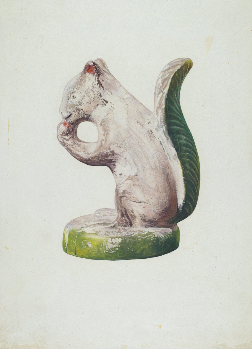 Squirrel by Beatrice DeKalb (American, active c. 1935), 16X12"(A3)Poster Print