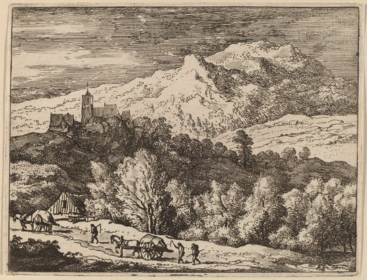 Two Carts by Allart van Everdingen (Dutch, 1621 - 1675), 16X12"(A3)Poster Print
