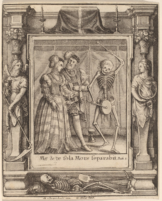 Bridal Pair by Wenceslaus Hollar after Hans Holbein the Younger after Abraham van Diepenbeeck (Bohemian, 1607 - 1677), 16X12"(A3)Poster Print