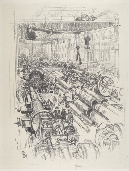 The Gun Shop by Joseph Pennell (American, 1857 - 1926), 16X12"(A3)Poster Print