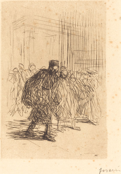 The Corridors of the Palace of Justice by Jean-Louis Forain (French, 1852 - 1931), 16X12"(A3)Poster Print