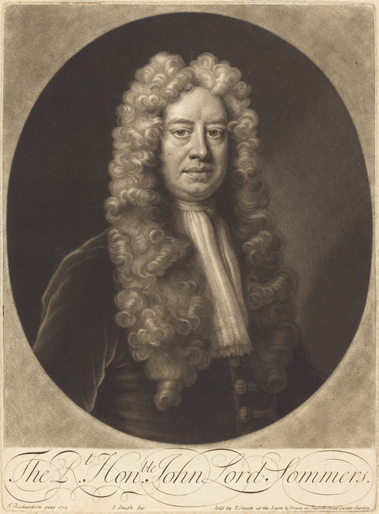 John Lord Sommers by John Smith after Jonathan Richardson, Sr. (English, probably 1652 - 1742), 16X12"(A3)Poster Print