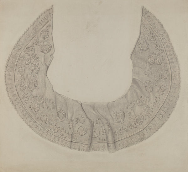Embroidered Lace Collar by Thomas O'Connor (American, active c. 1935), 16X12"(A3)Poster Print