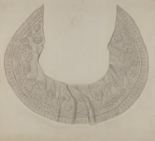 Embroidered Lace Collar by Thomas O'Connor (American, active c. 1935), 16X12"(A3)Poster Print