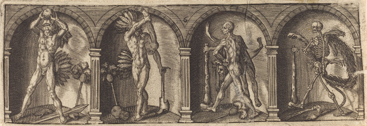 Les divers pourtraicts et figures VI by Master AD (French, active c. 1600), 16X12"(A3)Poster Print