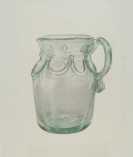 Glass Pitcher by Elisabeth Fulda (American, active c. 1935), 16X12"(A3)Poster Print