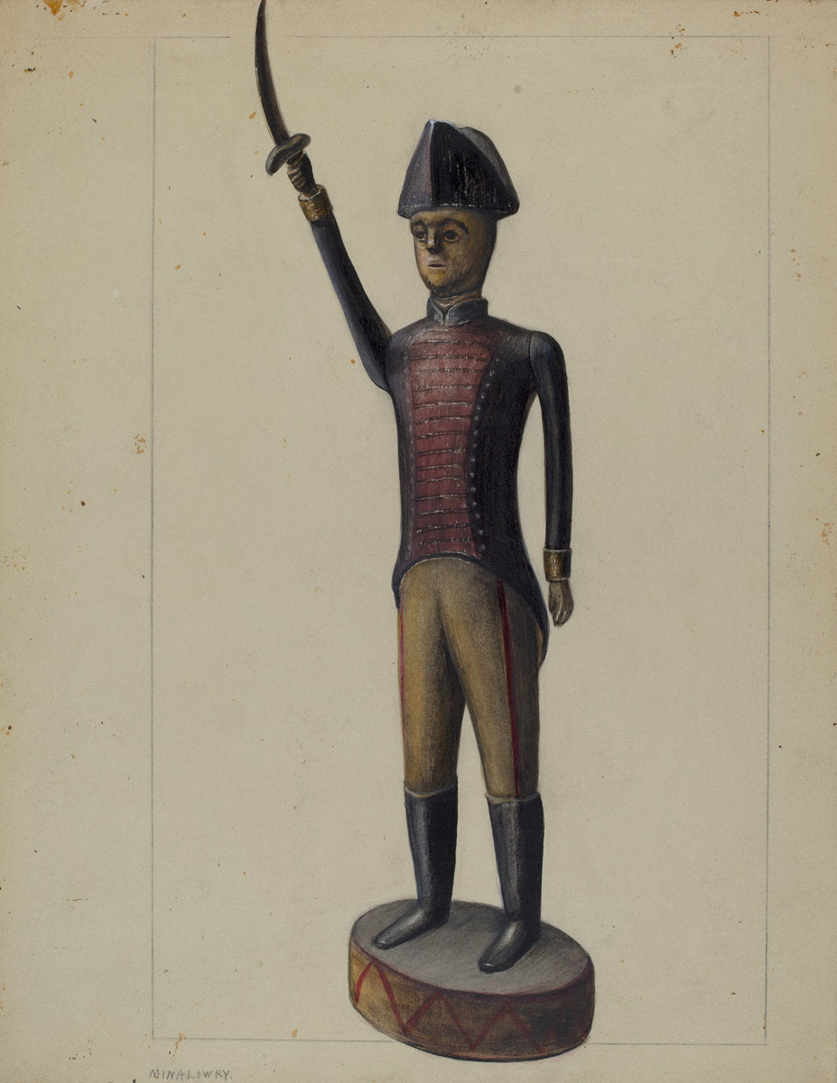 Revolutionary Soldier by Mina Lowry (American, 1894 - 1942), 16X12"(A3)Poster Print