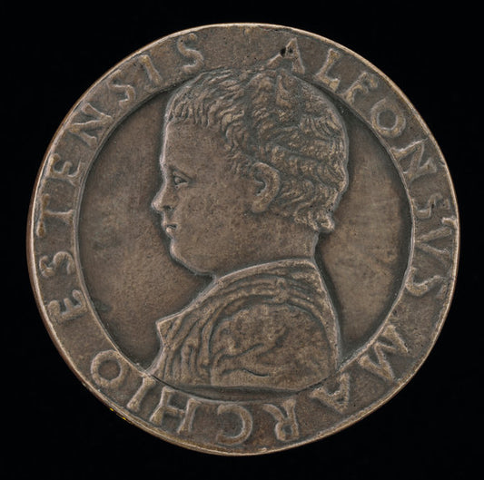 1477 by Ferrarese 15th Century (Alfonso I d'Este, 1476-1534 [obverse]), 16X12"(A3)Poster Print