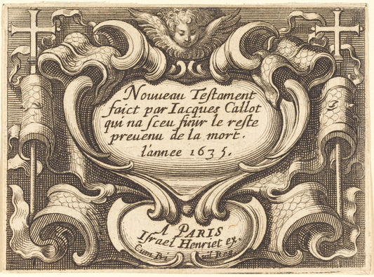Frontispiece for Callot's "The New Testament" by Abraham Bosse (French, 1602 - 1676), 16X12"(A3)Poster Print