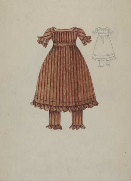 Child's Dress by Margaret Concha (American, active c. 1935), 16X12"(A3)Poster Print