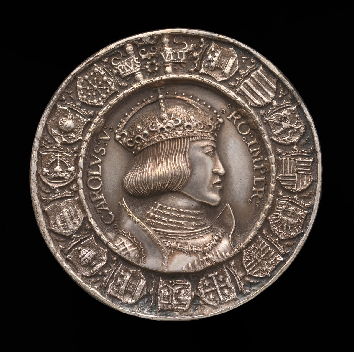 Charles V, 1500-1558, King of Spain 1516-1556, Holy Roman Emperor 1519 [obverse] by Albrecht Dürer and Hans Krafft the Elder (German, 1471 - 1528), 16X12"(A3)Poster Print