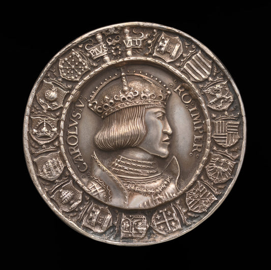 Charles V, 1500-1558, King of Spain 1516-1556, Holy Roman Emperor 1519 [obverse] by Albrecht Dürer and Hans Krafft the Elder (German, 1471 - 1528), 16X12"(A3)Poster Print
