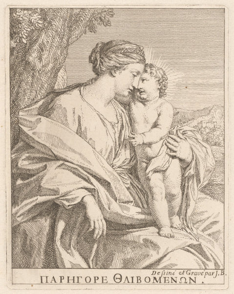 The Virgin and Child by Giovanni Bottani (Italian, 1725 - 1804), 16X12"(A3)Poster Print