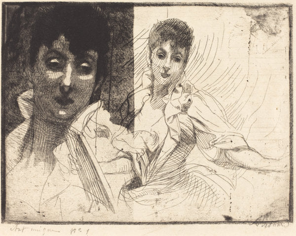 Madeleine Lemaire by Albert Besnard (French, 1849 - 1934), 16X12"(A3)Poster Print