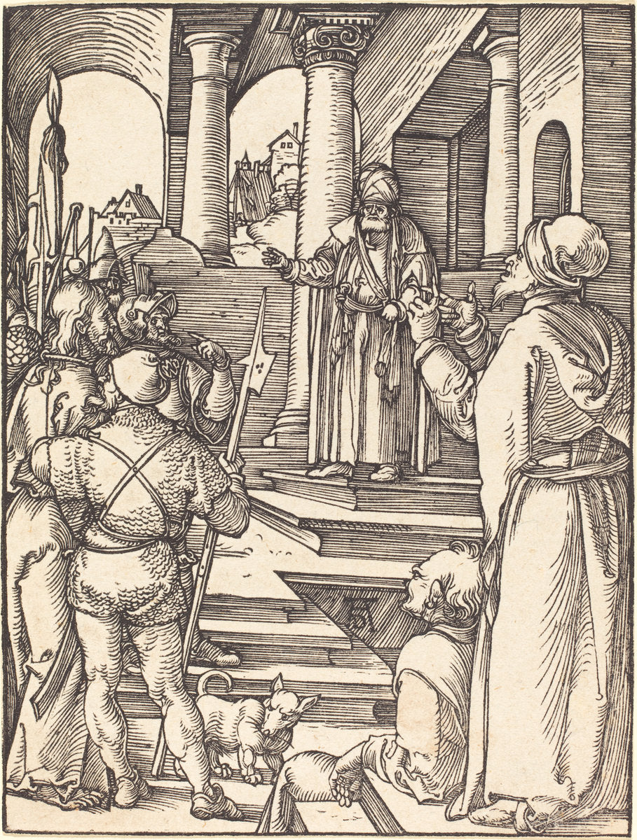 Christ before Pilate by Albrecht Dürer (German, 1471 - 1528), 16X12"(A3)Poster Print