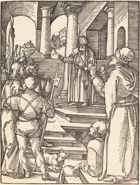 Christ before Pilate by Albrecht Dürer (German, 1471 - 1528), 16X12"(A3)Poster Print