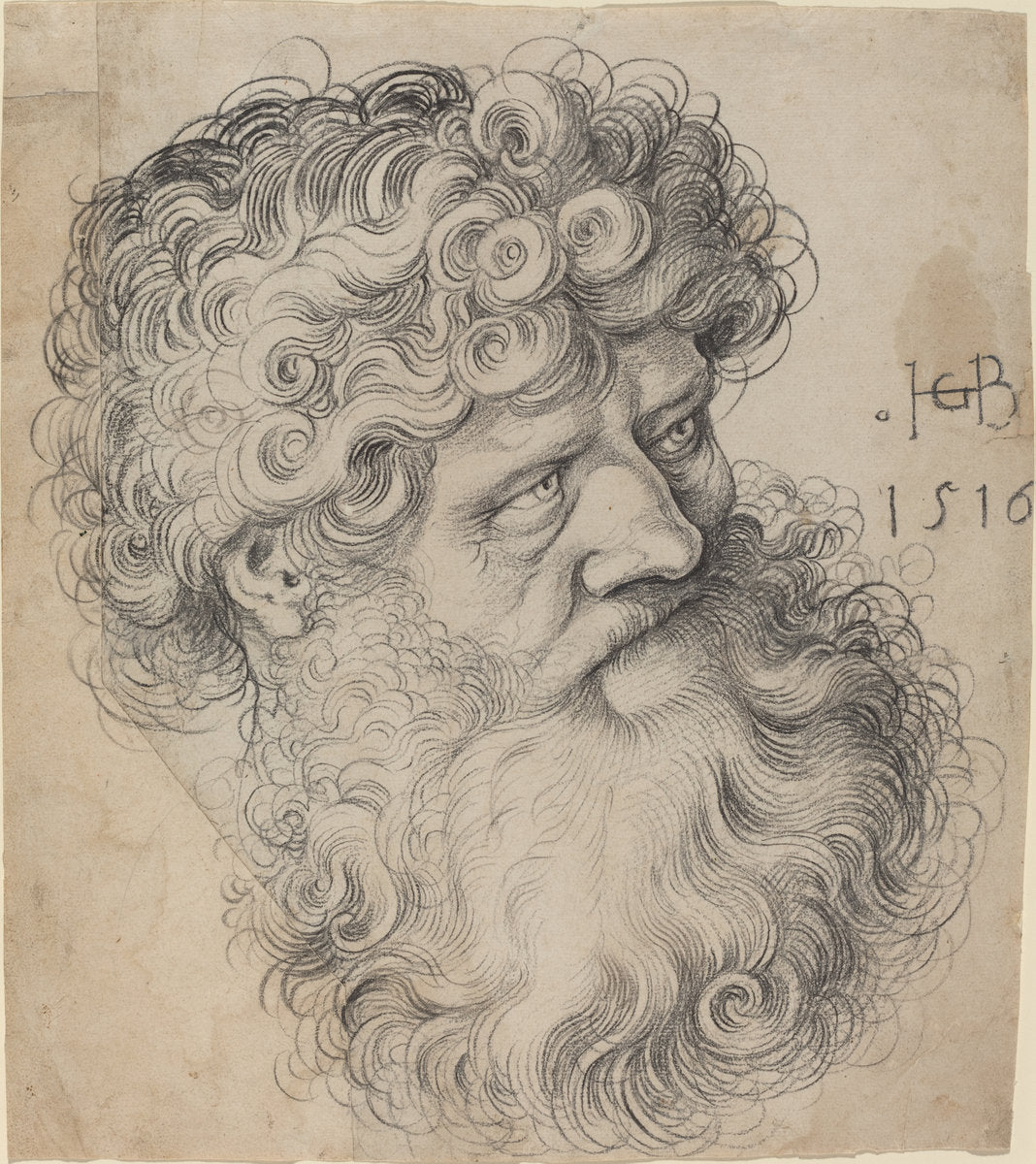Head of Saint John the Baptist by Hans Baldung Grien (German, 1484/1485 - 1545), 16X12"(A3)Poster Print