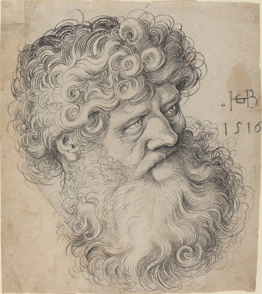 Head of Saint John the Baptist by Hans Baldung Grien (German, 1484/1485 - 1545), 16X12"(A3)Poster Print