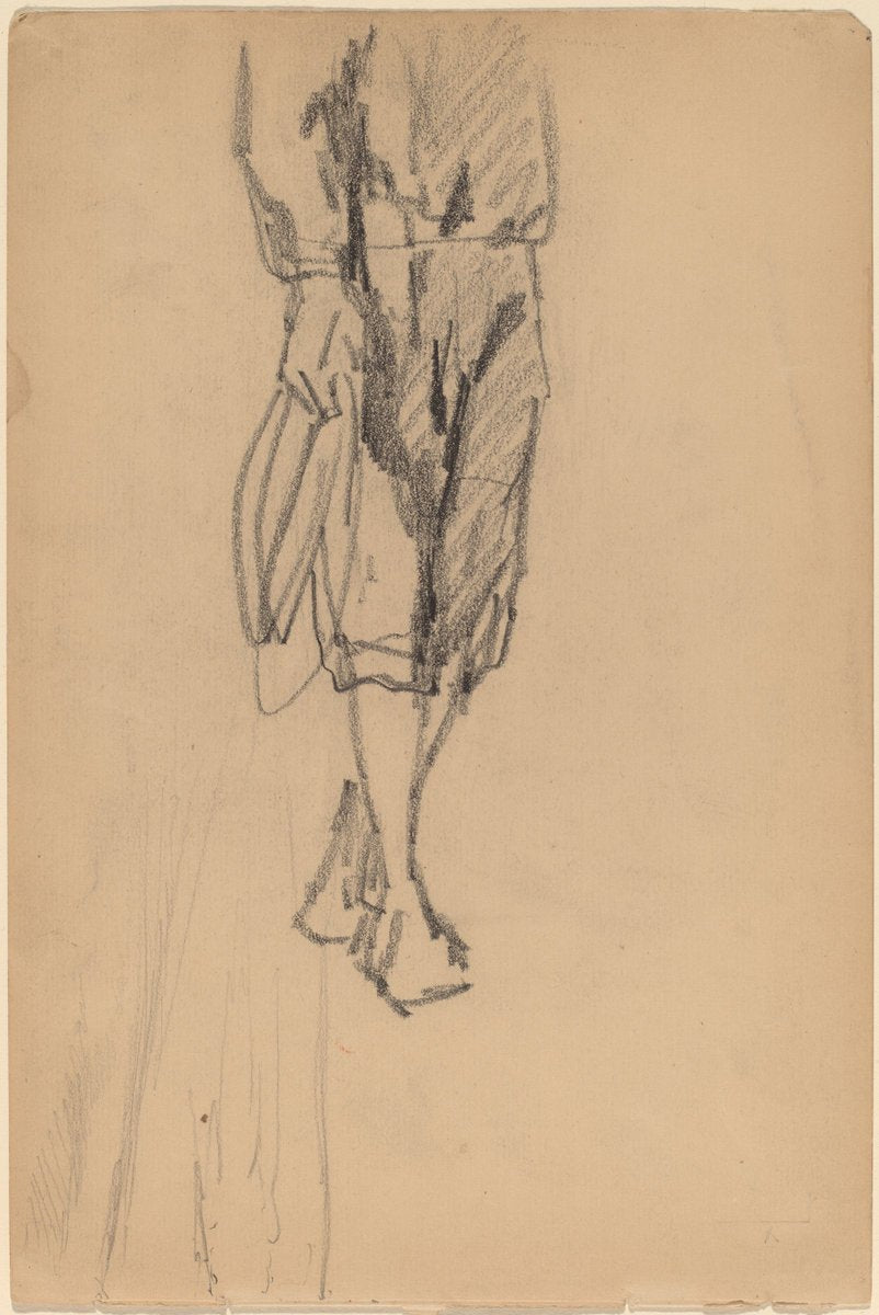 graphite on wove paper by American 19th Century (Partial Sketch of a Boy in Knickers), 16X12"(A3)Poster Print
