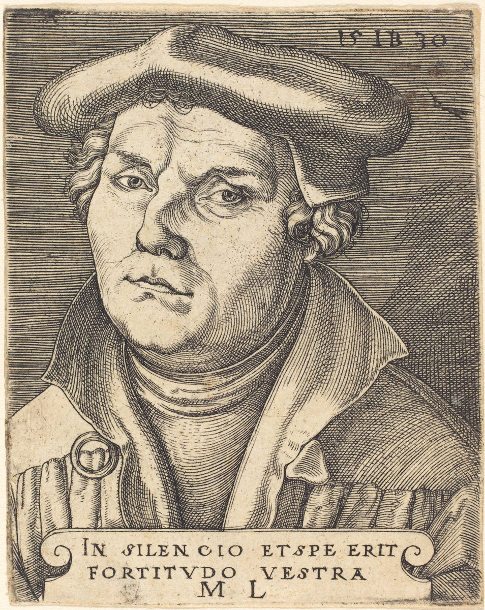 Martin Luther by Master IB (German, active c. 1523/1530), 16X12"(A3)Poster Print