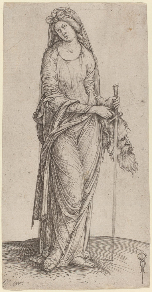 Judith Holding the Head of Holofernes by Jacopo de' Barbari (Italian, c. 1460/1470 - 1516 or before), 16X12"(A3)Poster Print